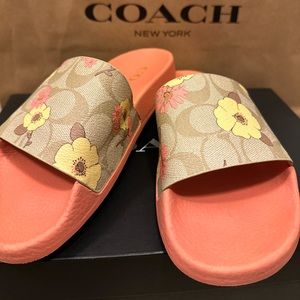 COACH Uli Sport Slide In Signature Canvas With Floral Print
